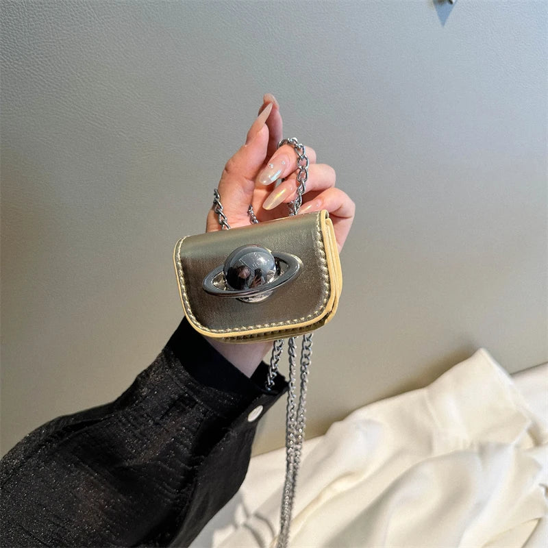 Mini Decor Coin Purses | PU Leather Novelty Chain Bag & Small Waist Bag Luxegan