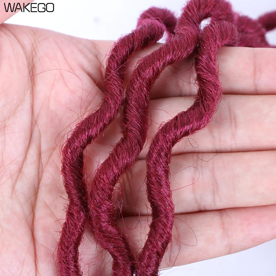 Goddess Faux Locs Crochet Hair | 18" Soft Curly Braids | Ombre Dreadlocks Extensions | 24 Strands/Pack Luxegan
