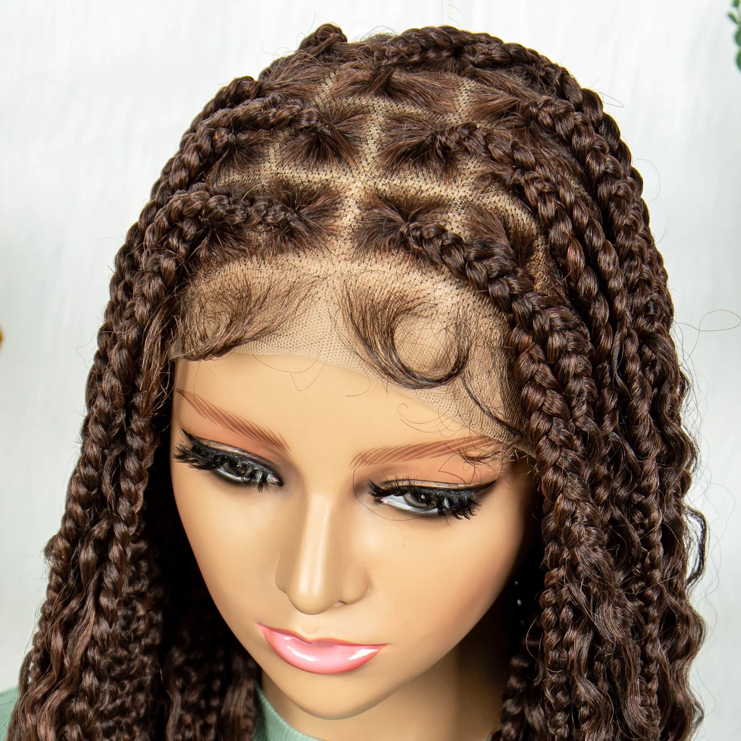 KIMA Box Braids Synthetic Wigs Full Lace  Dreadloks Braided Wigs Knotless Goddess Boho Braided Wigs Hair for Black Women