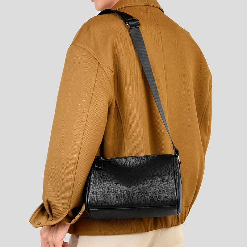 100% Genuine Leather Casual Men's Messenger Bags | Luxury Brand Male Crossbody & Shoulder Bags (Fashion) Luxegan