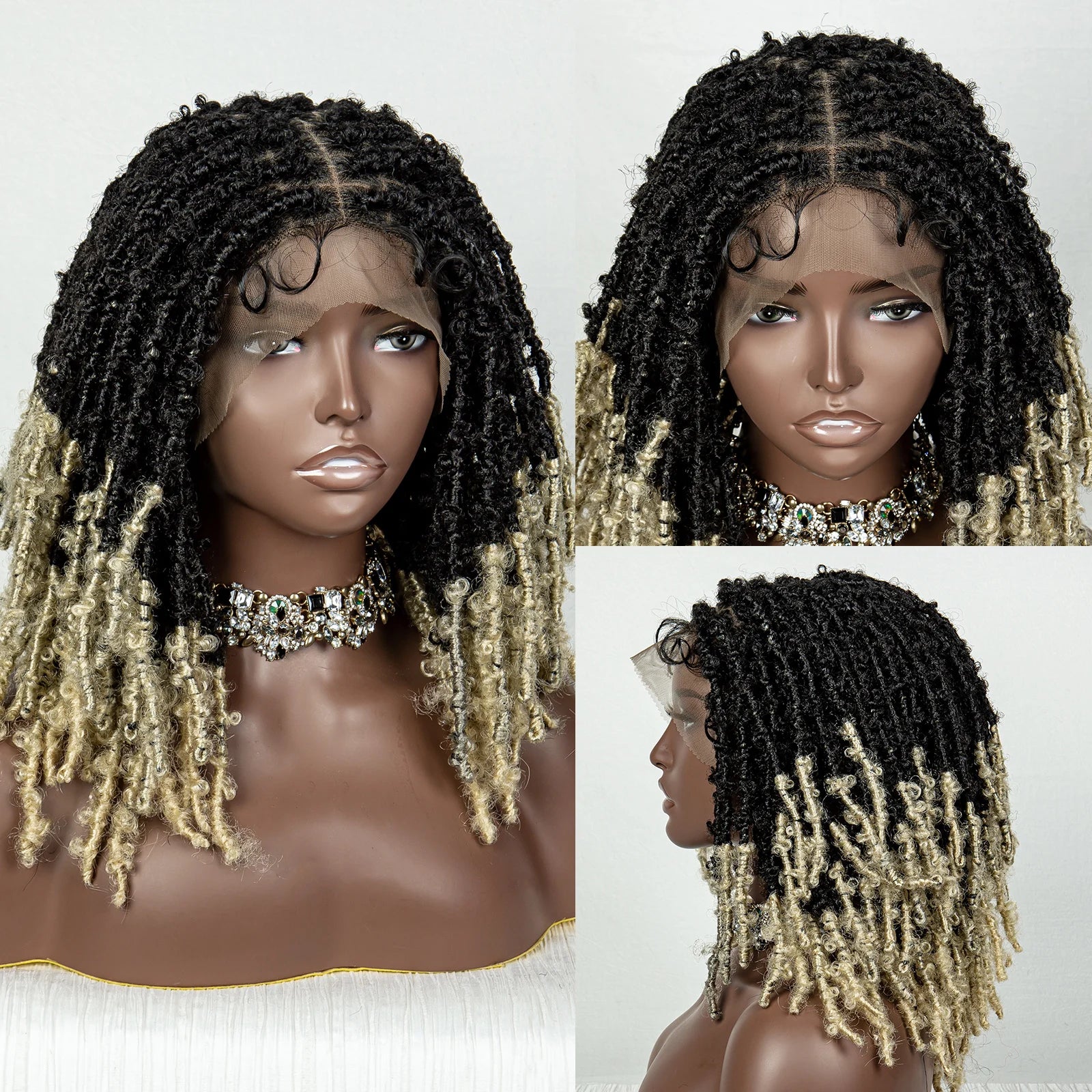 Butterfly Locs Crochet Braids Bob Wig | Lace Front | Dreadlock Style Luxegan