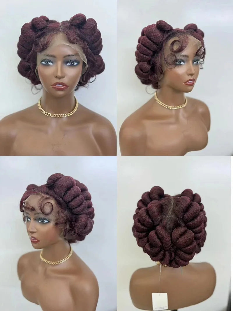 HD Full Lace Knotless Box Braids Wig | Handmade African Braiding Hair Luxegan