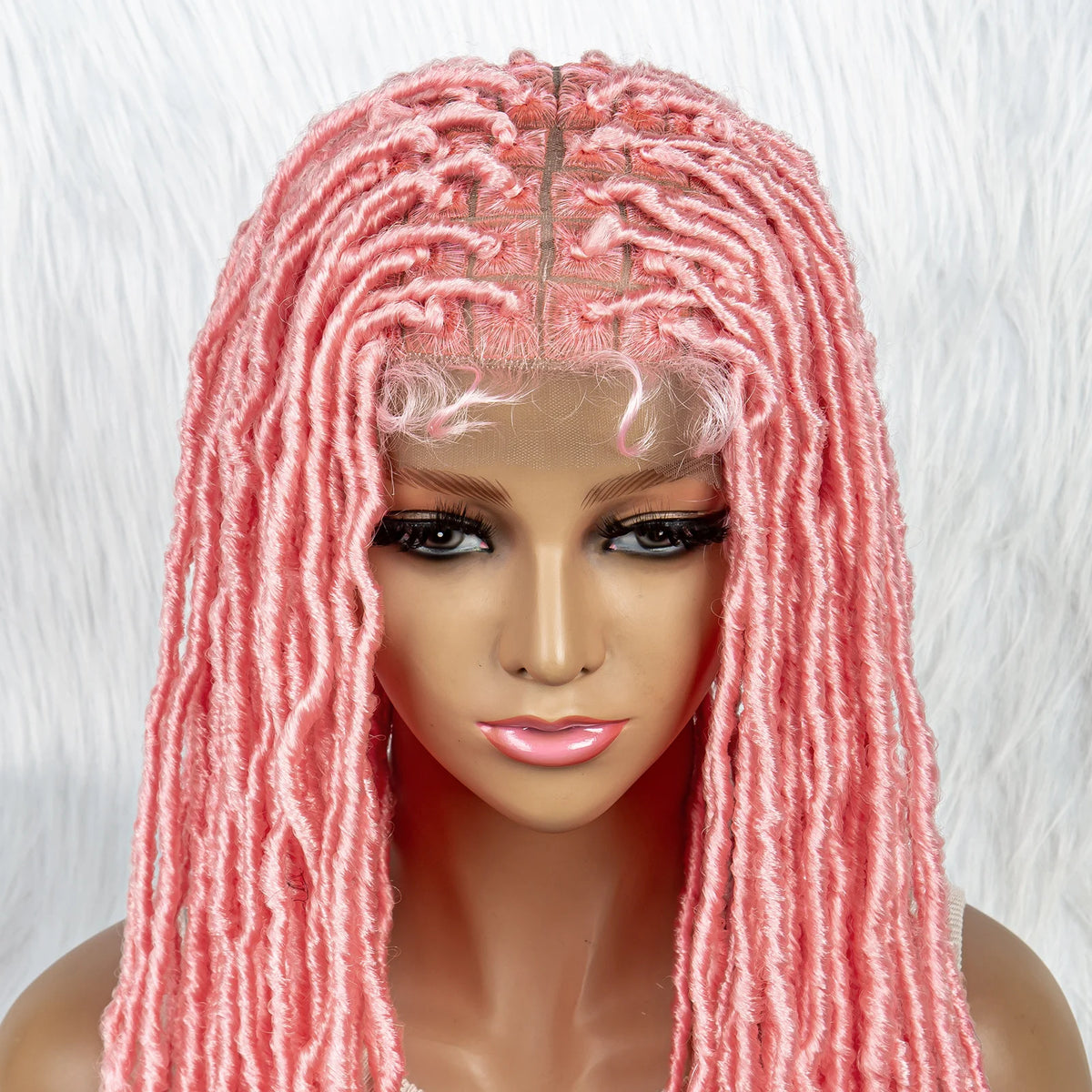 Pink & Blue Braided Wig | Full Lace Butterfly Locs & Dreadlocks