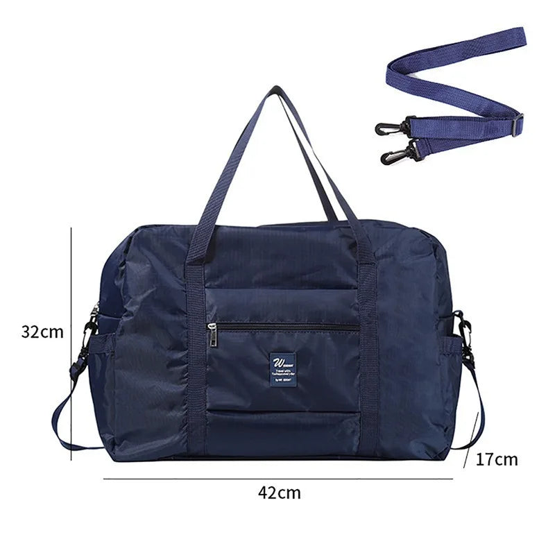 Large Capacity Foldable Travel Bags | Waterproof Handbags & Luggage Organizer Luxegan