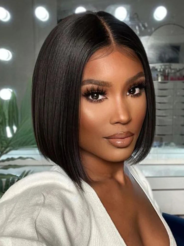 Straight Bob Pixie Cut Human Hair Wig | 180% Density 4x4 HD Lace Closure Luxegan
