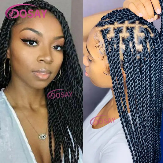 26-36 Inch Senegalese Twist Knotless Wig | Full Lace | Faux Locs