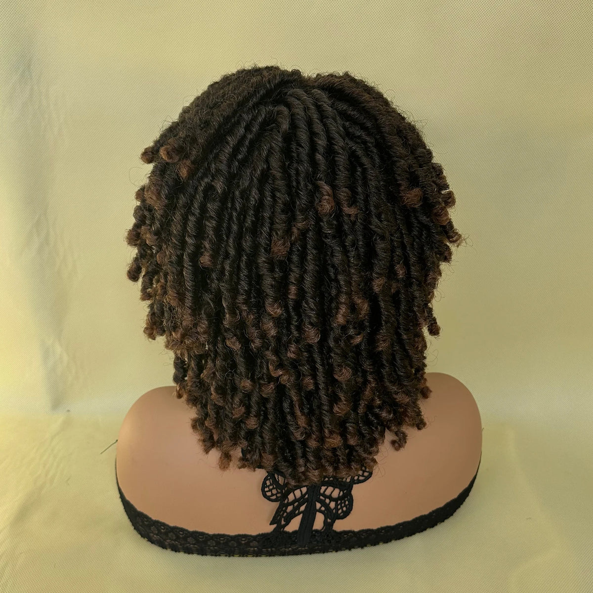 Afro Bob Faux Locs Wig | Crochet Twist Braids | Short Dreadlocks Wig | Synthetic Braided Wig