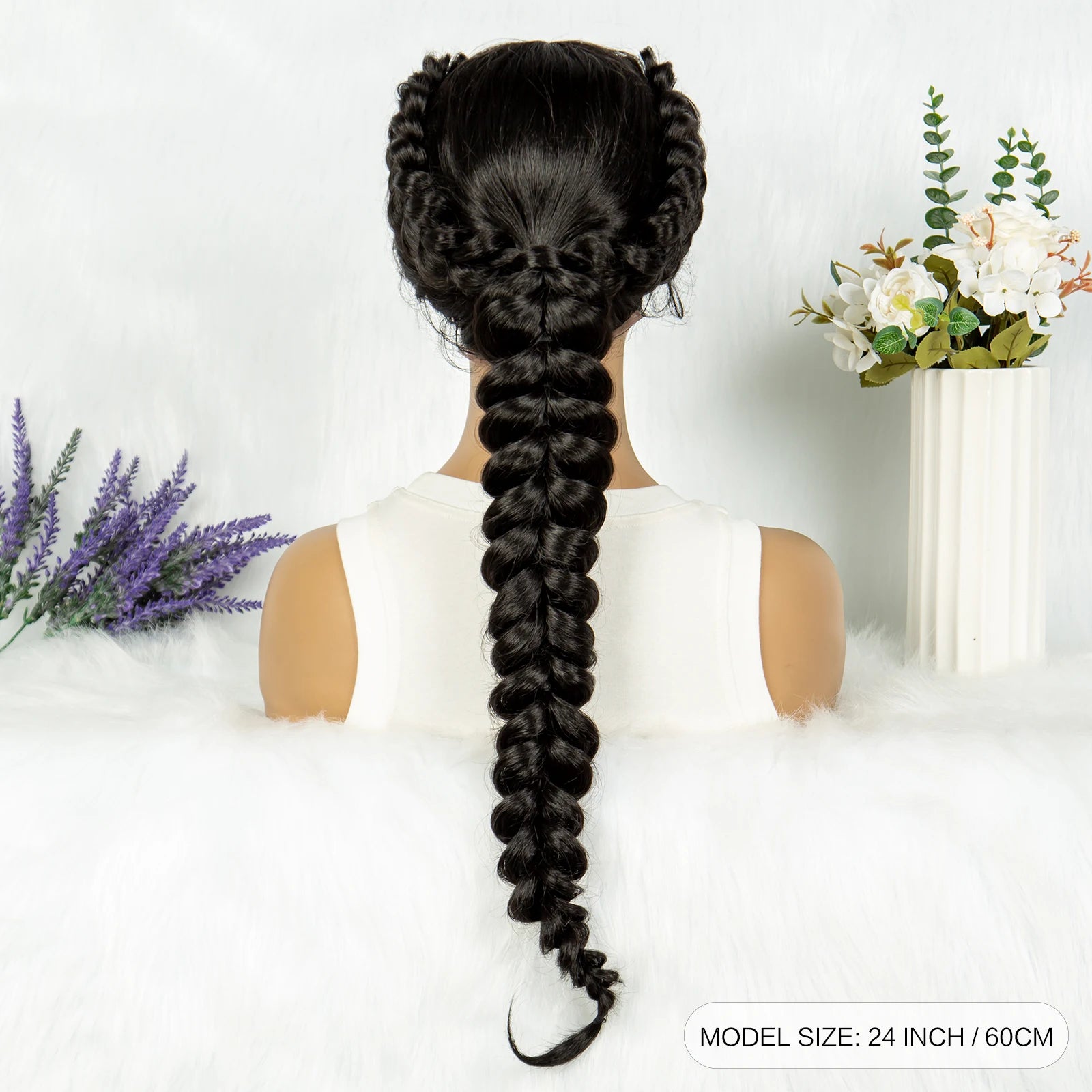 KIMA Dutch Braids Wig | 13x4 Lace Front | Kinky Curly Edges | Baby Hair Luxegan