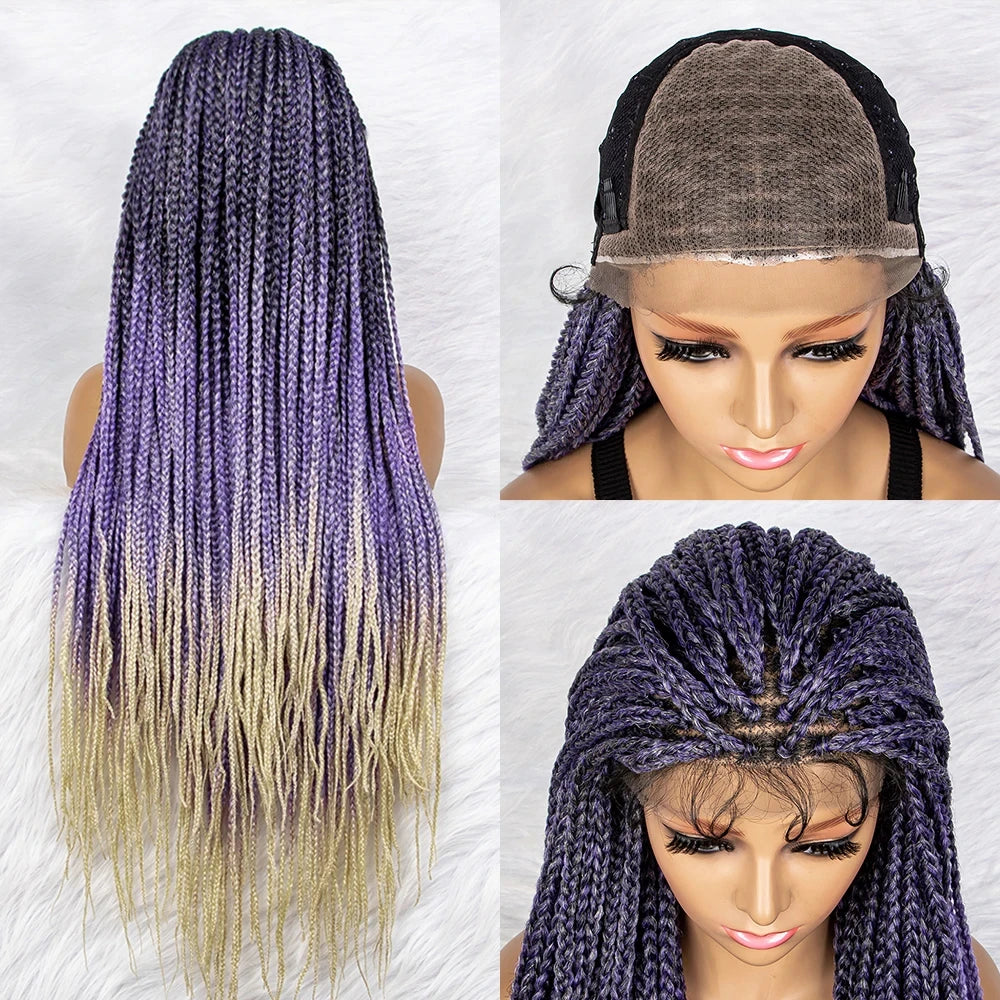 Gradient Color Knotless Box Braids Wig | 9x6 Lace Front Luxegan