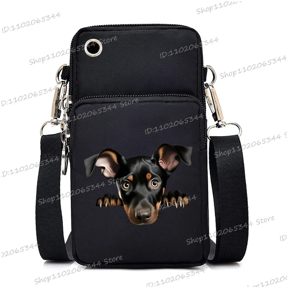 3D Dog Print Mini Bag | Unisex Crossbody & Shoulder Purse Luxegan