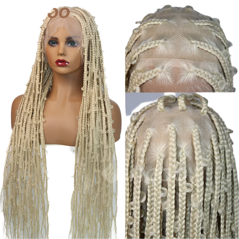 36" Butterfly Box Braids Wig | 360 Lace Frontal | Ombre & Color Options | Baby Hair | Clearance