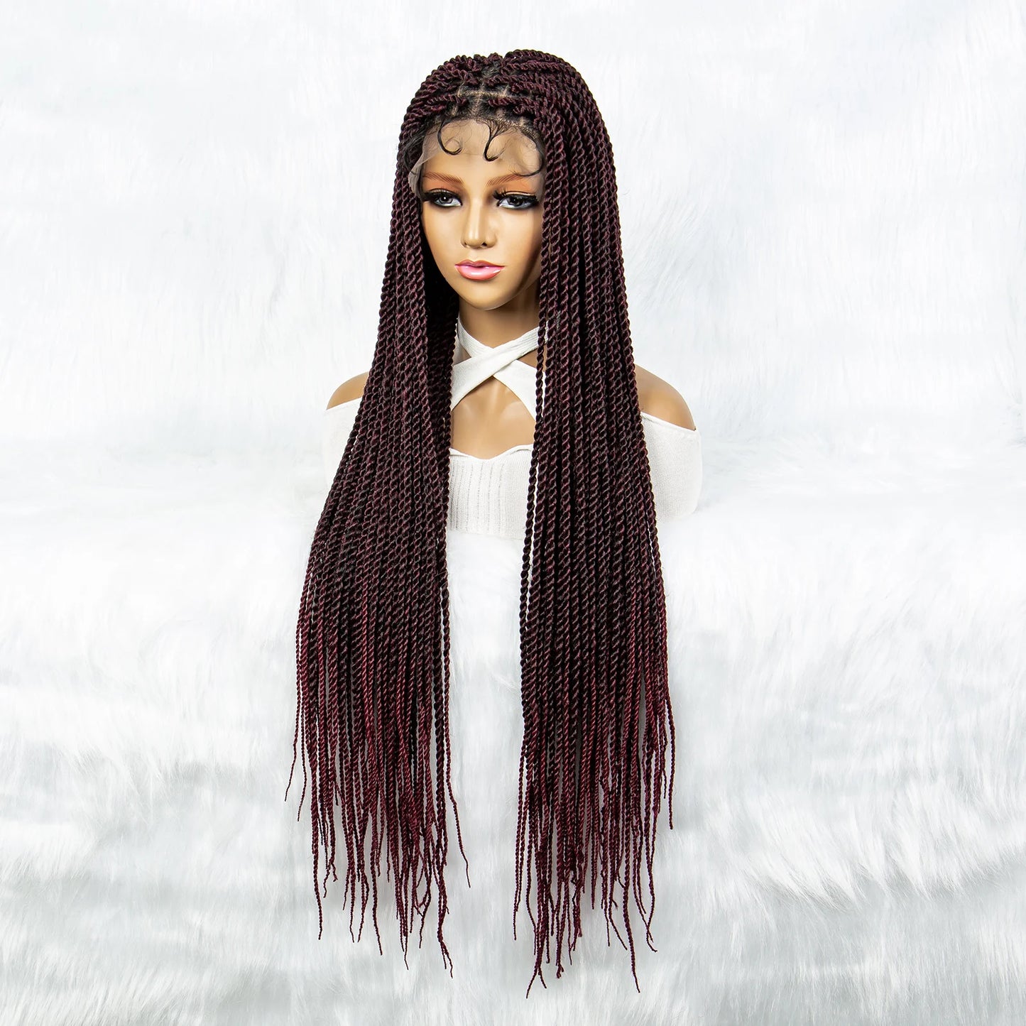 Full Lace Frontal Dreadlocks Wig | Twisted Hair & Baby Hair Luxegan