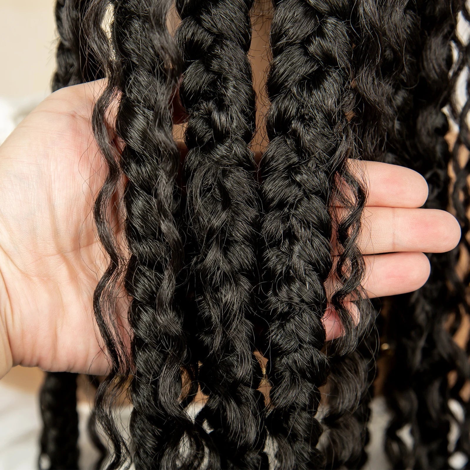 Boho Cornrow & Knotless Box Braids Wig | Full Lace | Kanekalon Hair | Women's Braided Wig Luxegan