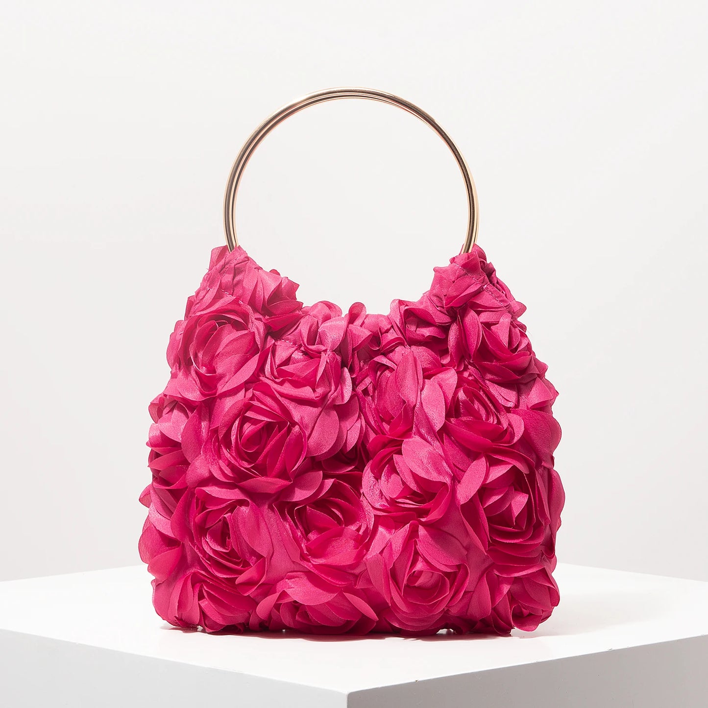 Luxury Rose Flower Tote Bags for Ladies | Elegant Party Bag & Wedding Handbag Luxegan