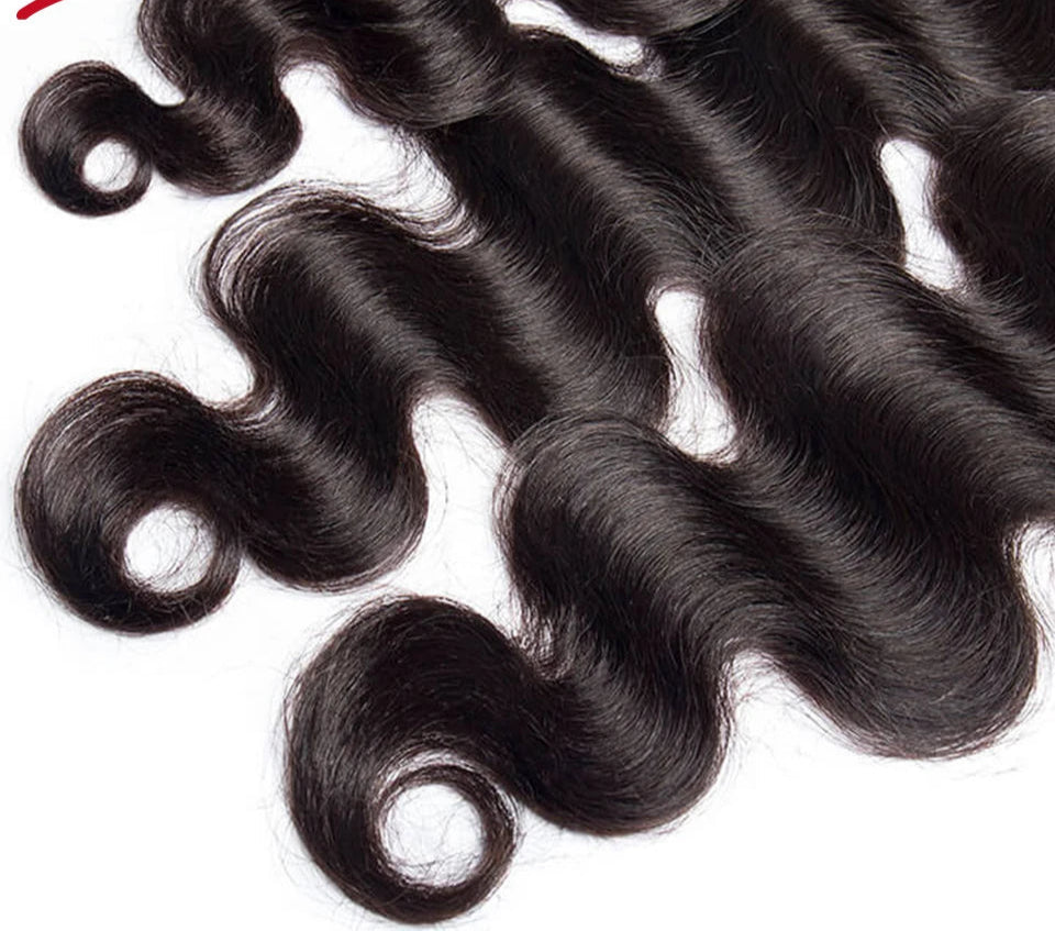Malaysian Body Wave Human Hair Bundles | Remy Weave Extensions (8-36 Inch, 1/3/4 Pcs) Luxegan