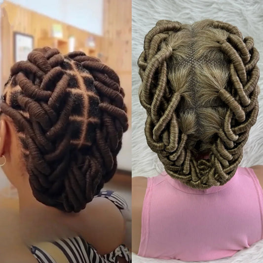 6" Bantu Knot Braided Wig | HD Full Lace | Knotless Box Braids | Kanekalon Fiber | Black Women