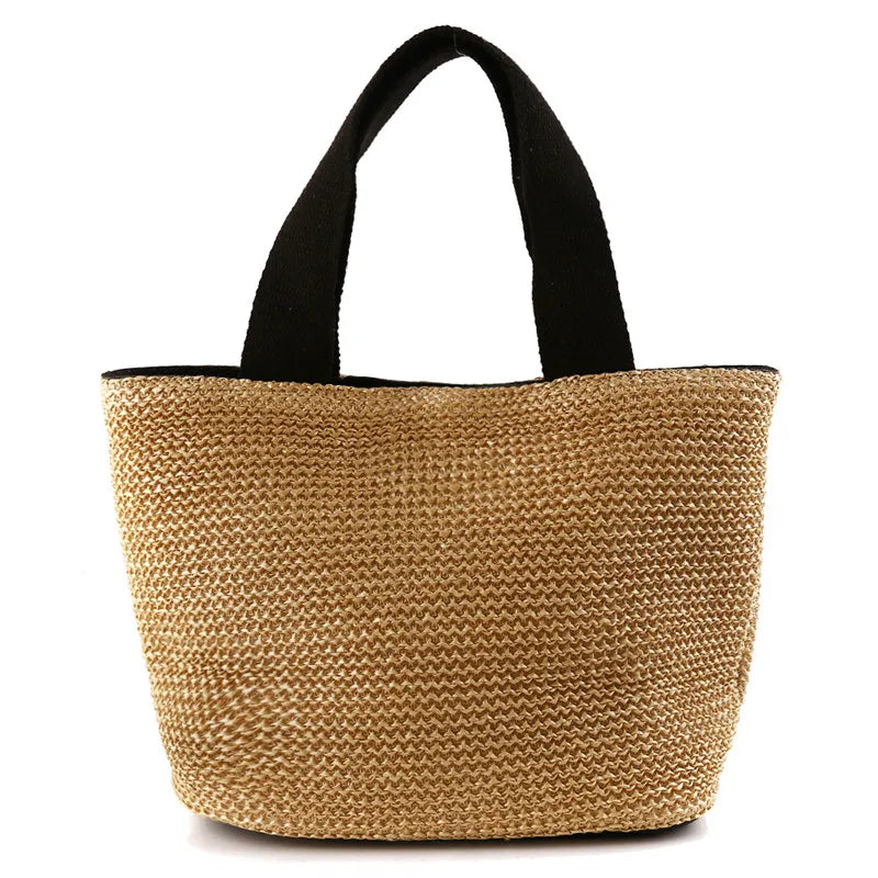 Beach Straw Shoulder Messenger Bag | Bohemian Summer Woven Rattan Bucket Tote Luxegan