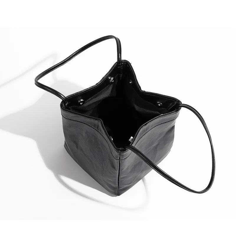 Bucket Bag for Women New Fashion Simple Handbag | Classic Versatile Trendy Top-Handle Bags Small Bag Luxegan