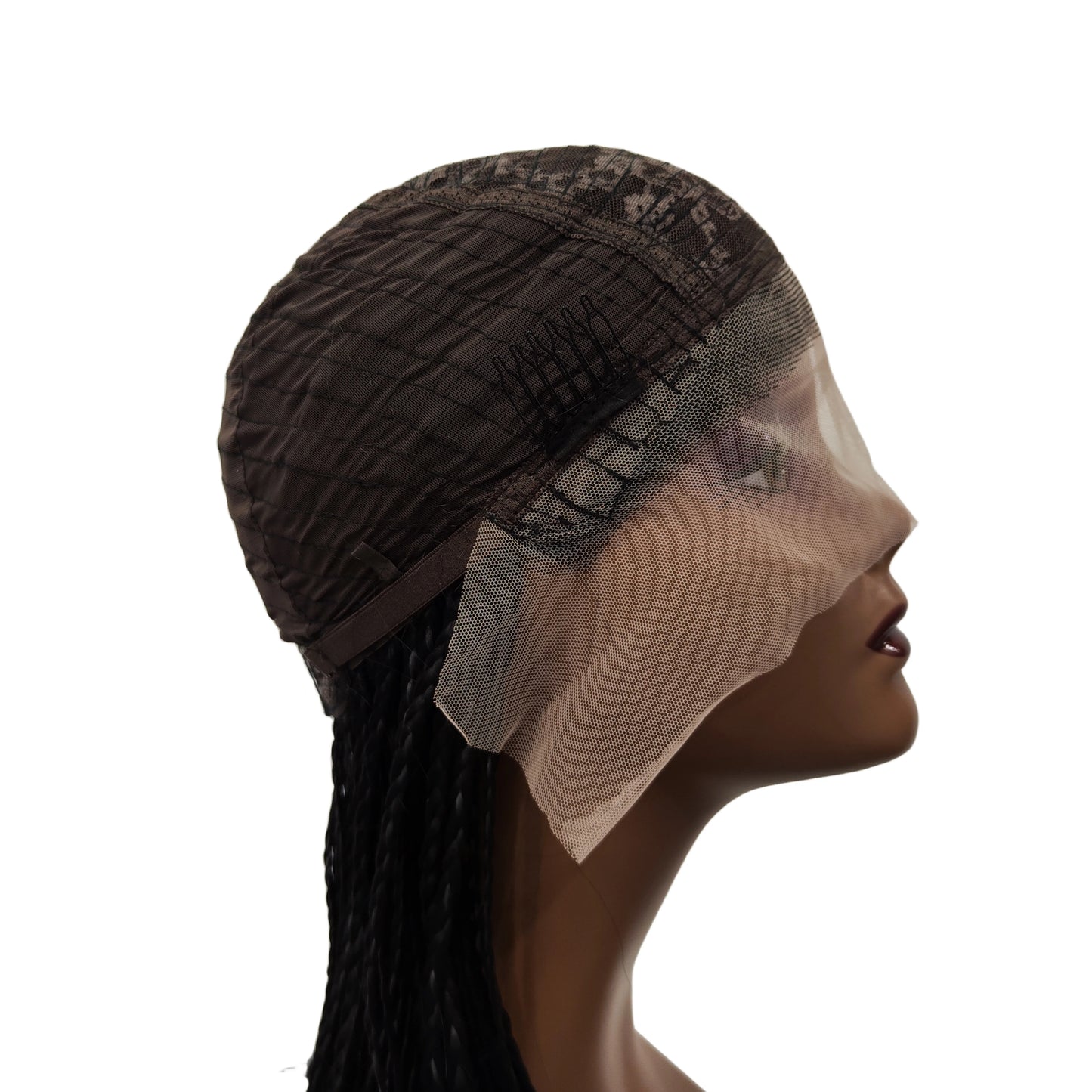 Short Box Braided Lace Front Wig | Synthetic Hair | Black | Foruiya Braids | Women