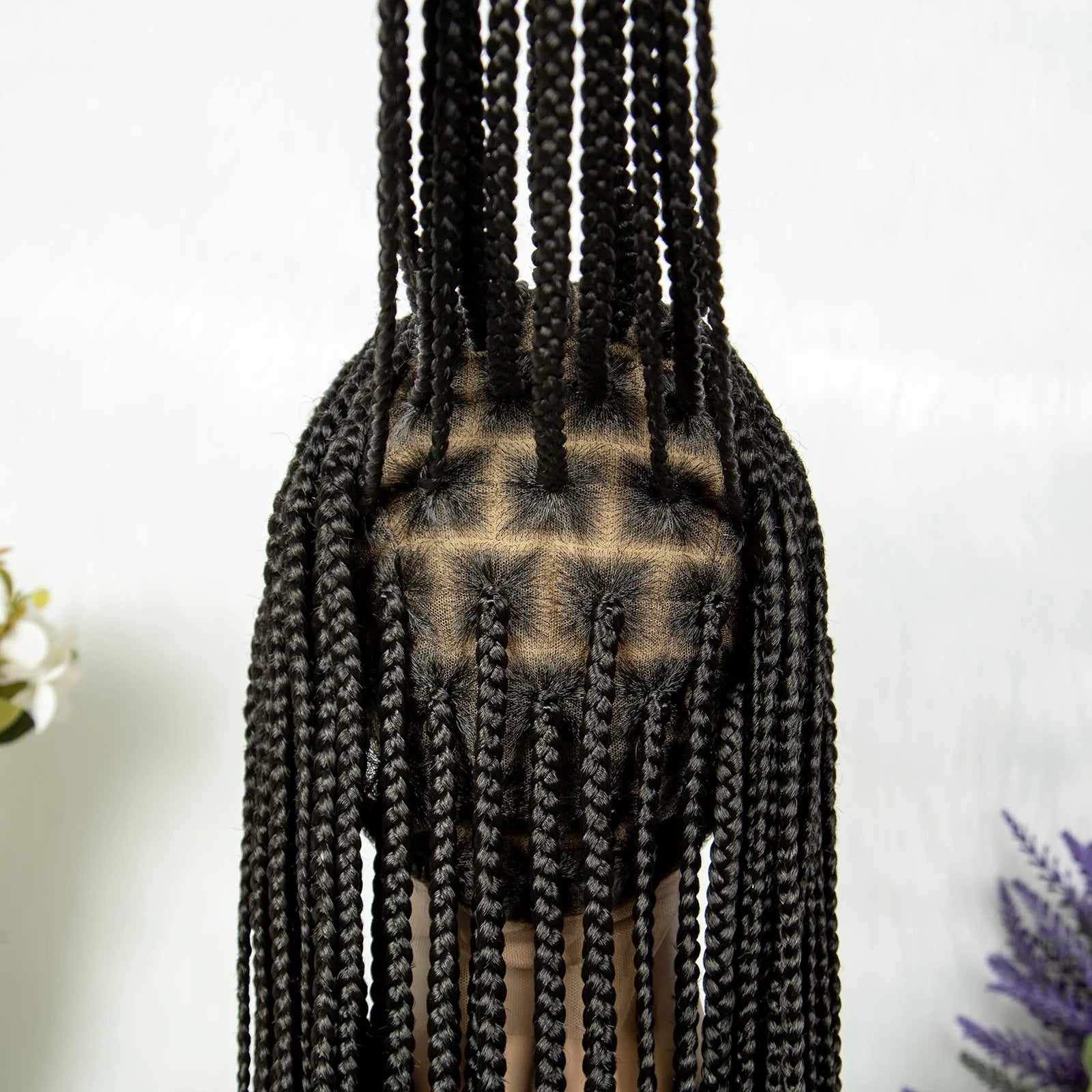 Full Lace Cornrow Box Braids Wig | Versatile Braided Styles with Baby Hair Luxegan