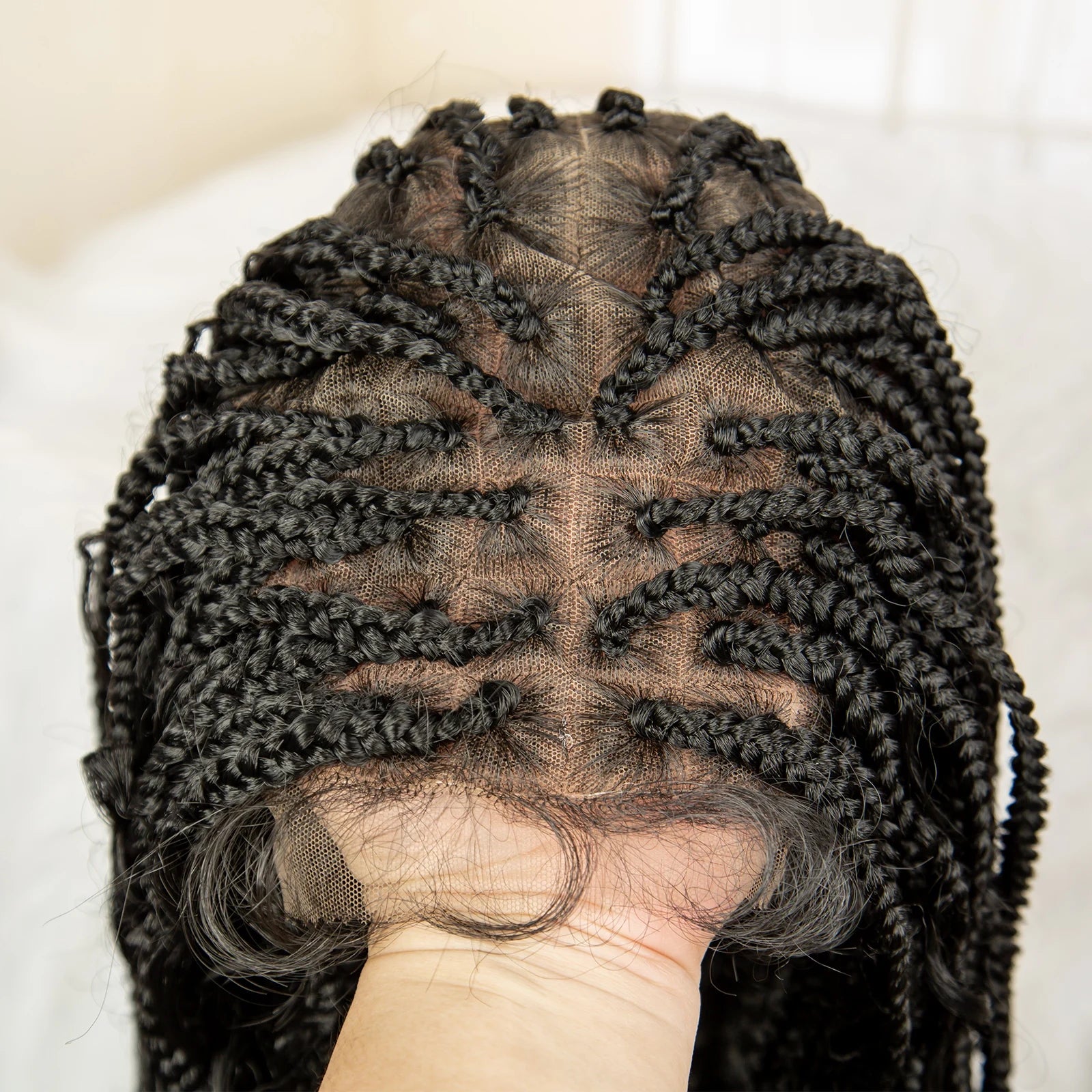 32 Inch Senegalese Twist Braided Wig - Knotless - Full Lace - Synthetic - with Baby Hair