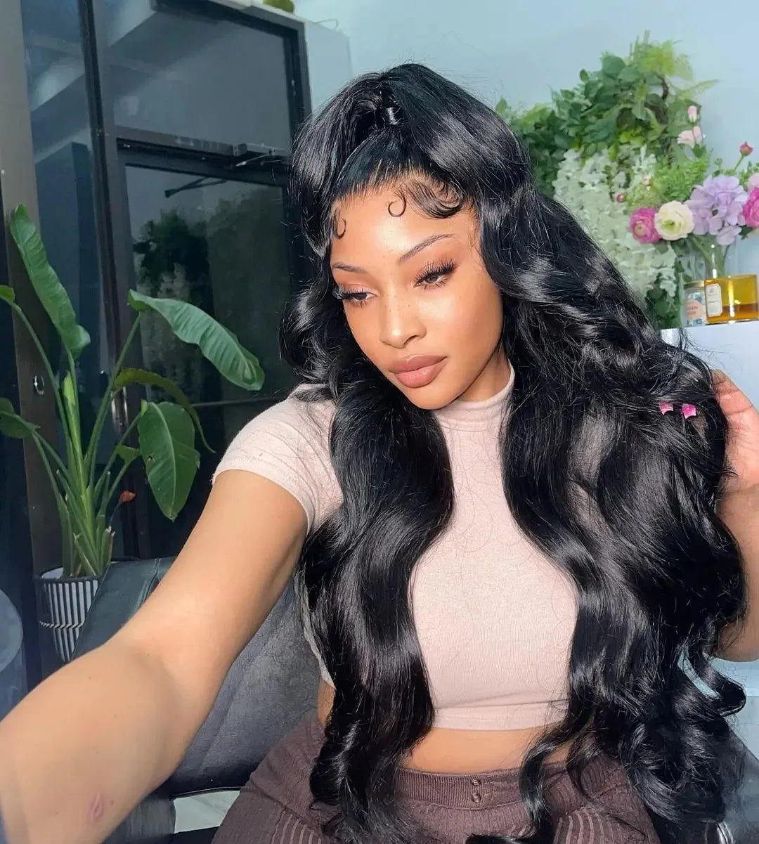 200% Density Body Wave Human Hair Lace Front Wig | 13x6 HD Transparent & 13x4 Loose Wave Frontal Wig (Pre-Plucked Remy) Luxegan