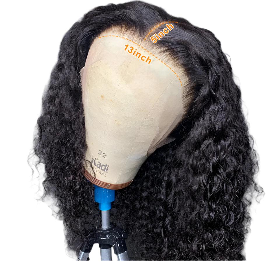 180% Density Deep Wave Bob Wig | Transparent Lace Front Human Hair Luxegan