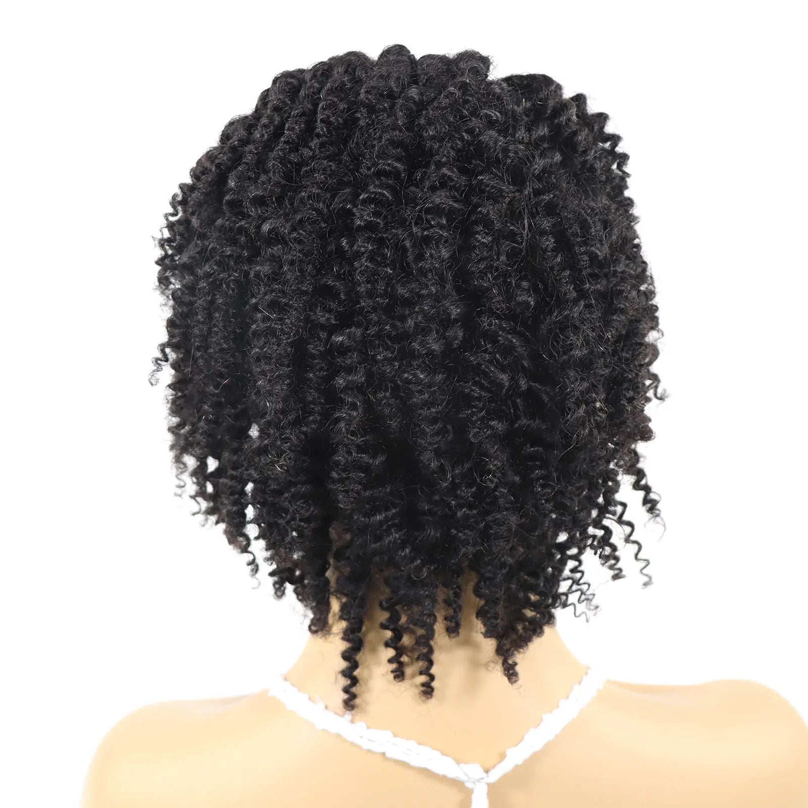 Kinky Curly Braided Bob Wig | Full Lace | Human Hair | Baby Hair | Brazilian Remy Hair | 180% Density