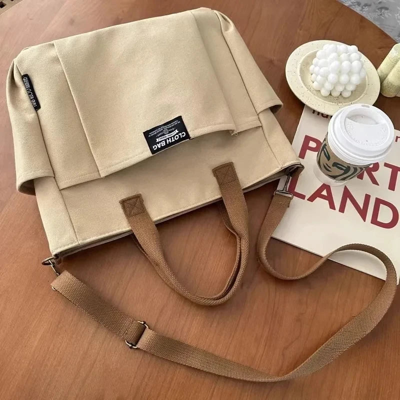 Canvas Casual Tote | Large Capacity Urban Minimalist Commuter Shoulder Bag Luxegan