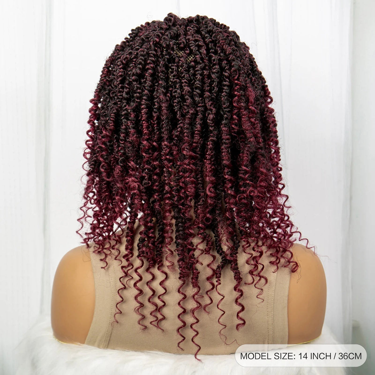 1B/27 Short Passion Twist Lace Front Wig | Knotless Braids | Baby Hair | Synthetic Twist Spring Wig Luxegan