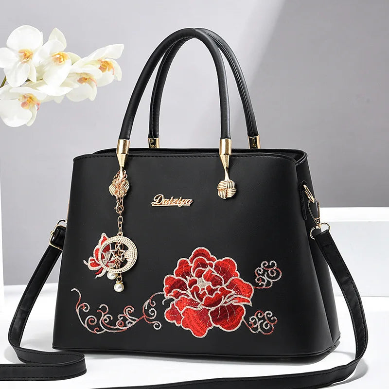 Women's New Trend Niche Embroidered Shoulder Bag | Luxury Handbag Tote Bag | High Quality Light Luxury Messenger Bag Luxegan