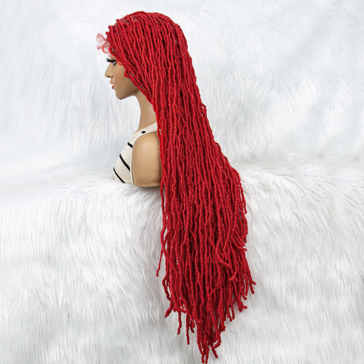Pink & Blue Braided Wig | Full Lace Butterfly Locs & Dreadlocks