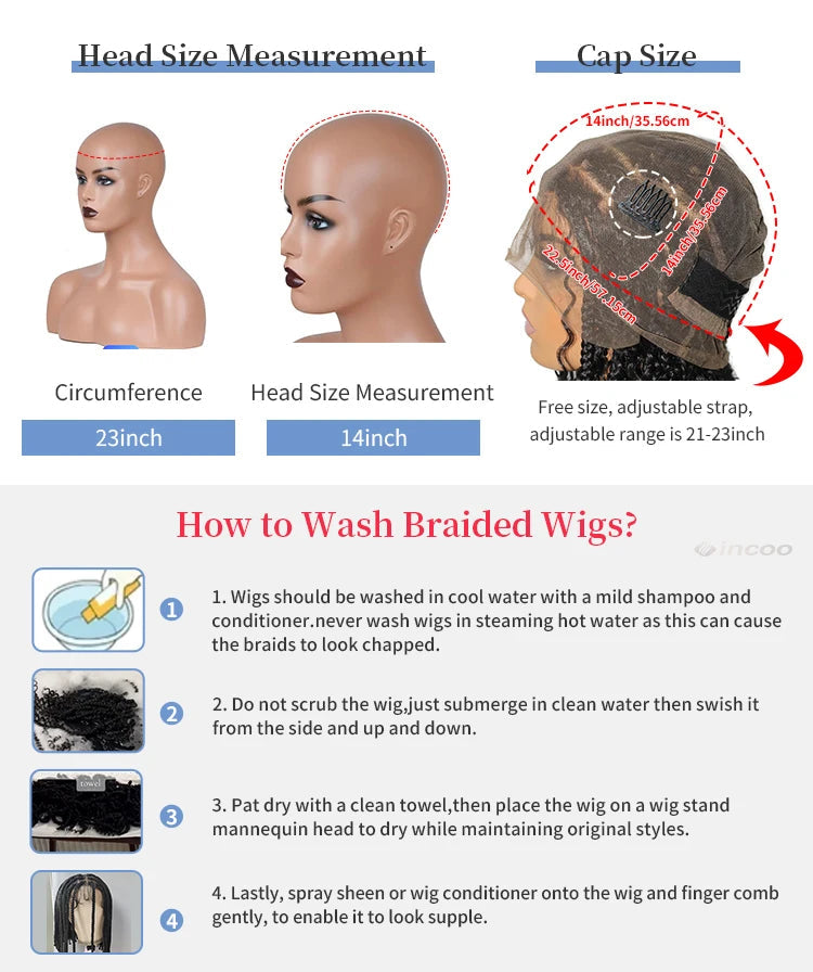 36" Jumbo Cornrow Braided Wig | Full Lace Synthetic Wig | Knotless Box Braids, Lace Frontal, Black Women - Luxegan