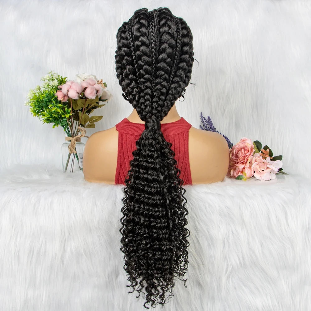 28" Blonde Crochet Braids Wig | Lace Front | Pre-Plucked Baby Hair Luxegan