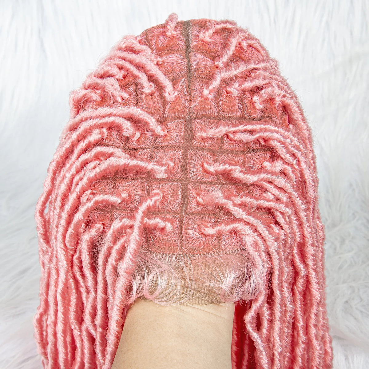 Pink & Blue Braided Wig | Full Lace Butterfly Locs & Dreadlocks