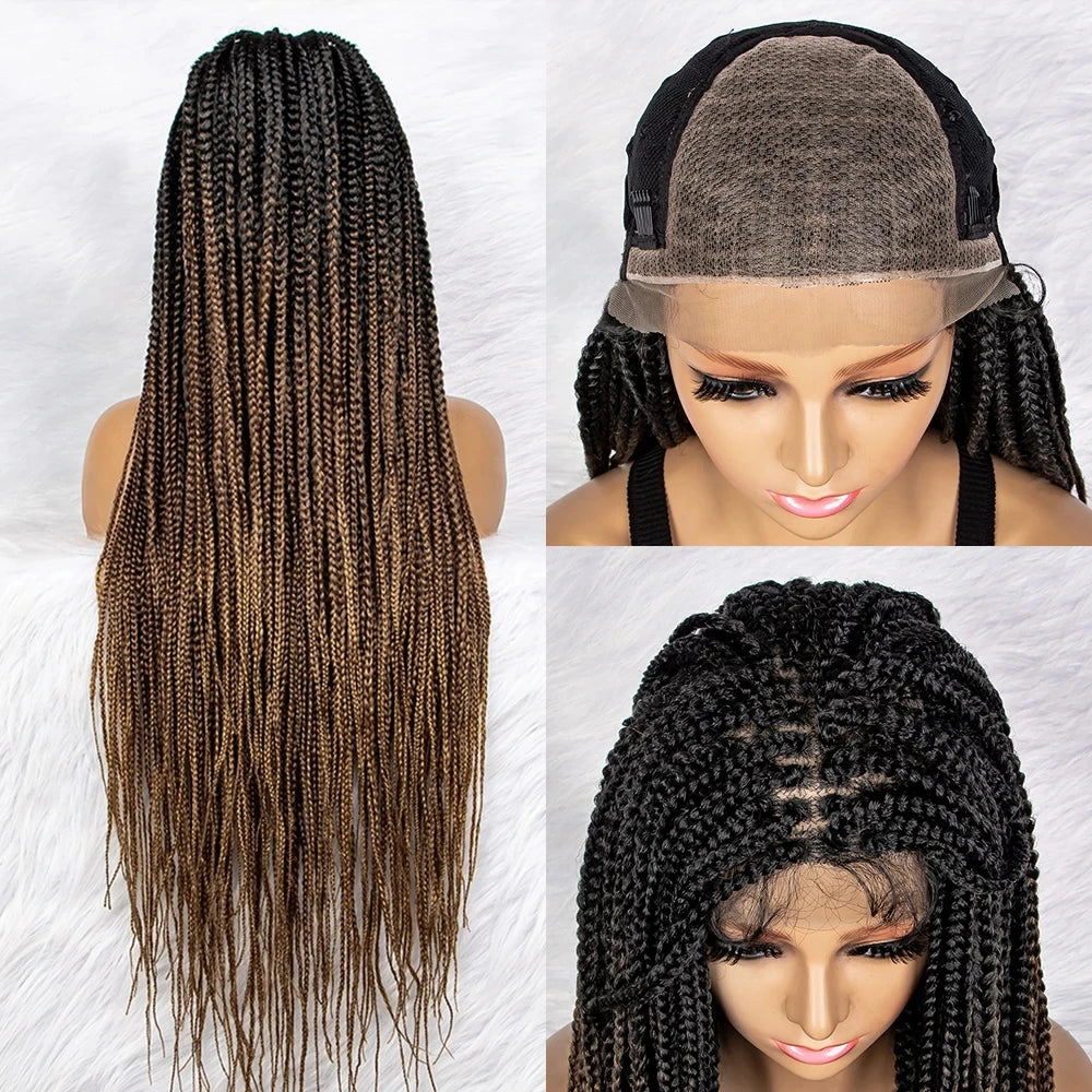 Gradient Color Knotless Box Braids Wig | 9x6 Lace Front Luxegan