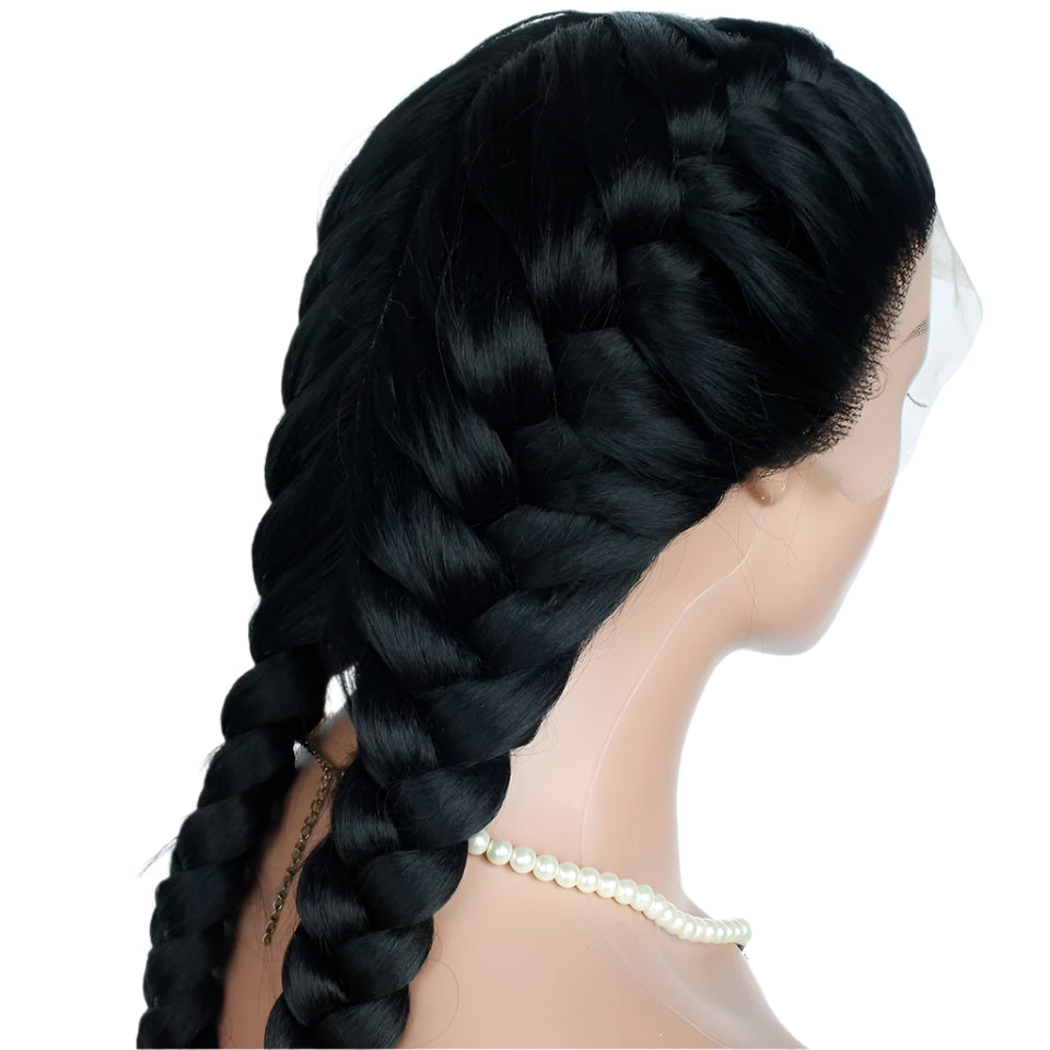 2 Braid Braided Wig | Senegalese Twists | Lace Front | Long Braids | Synthetic Hair | Black Women