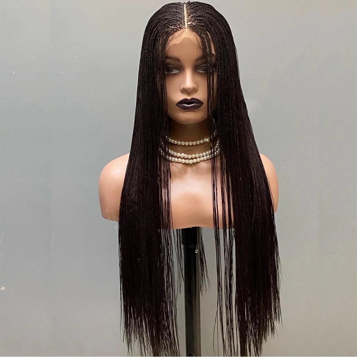 Glueless Micro Braid Wig | 13x4 Lace Frontal | Customizable Tiny Braids | For Black Women