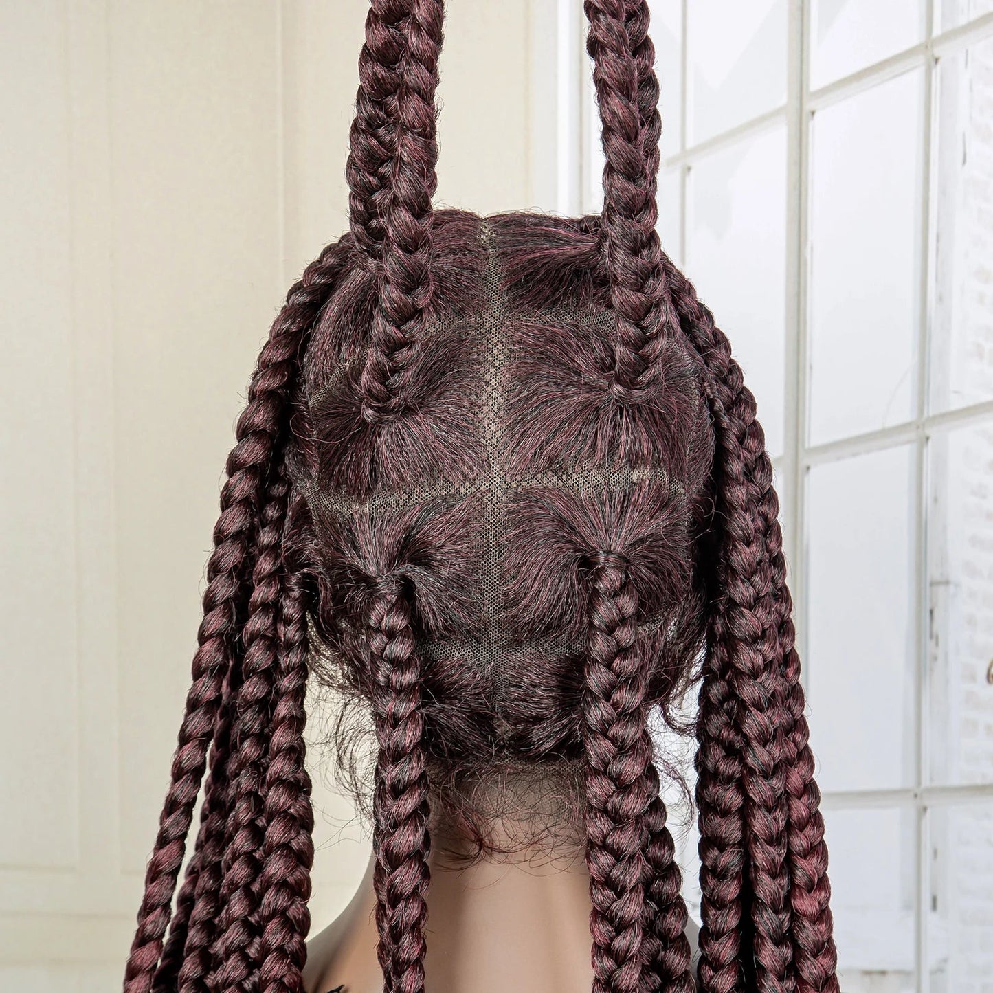 Jumbo Cornrow & Knotless Box Braids Wig | Full Lace | Baby Hair | Black Women Luxegan