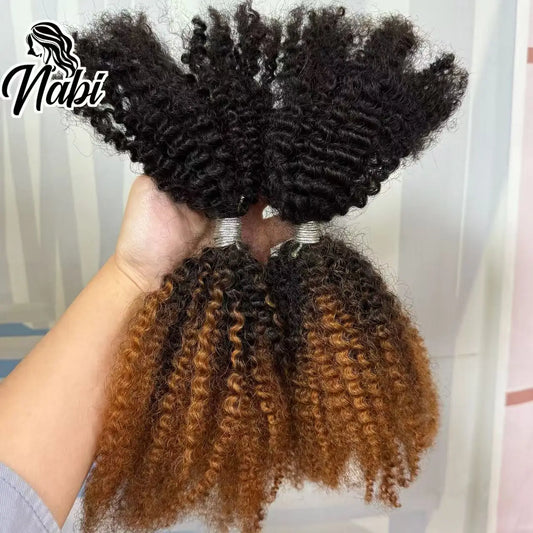 Nabi 4C Kinky Curly Micro Twist Human Hair – Crochet Braiding Hair for Black Women (30g/lot) - view 2