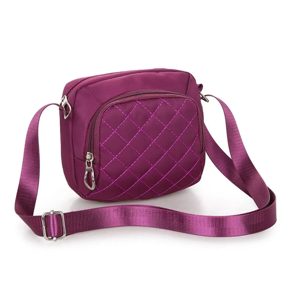 New Fashion Embroidery Shoulder Bag | Sophisticated Canvas Zipper Handbag | Elegant Square Crossbody Purse | "Dignified" Lightweight Tote for Versatile Daily Styling Luxegan