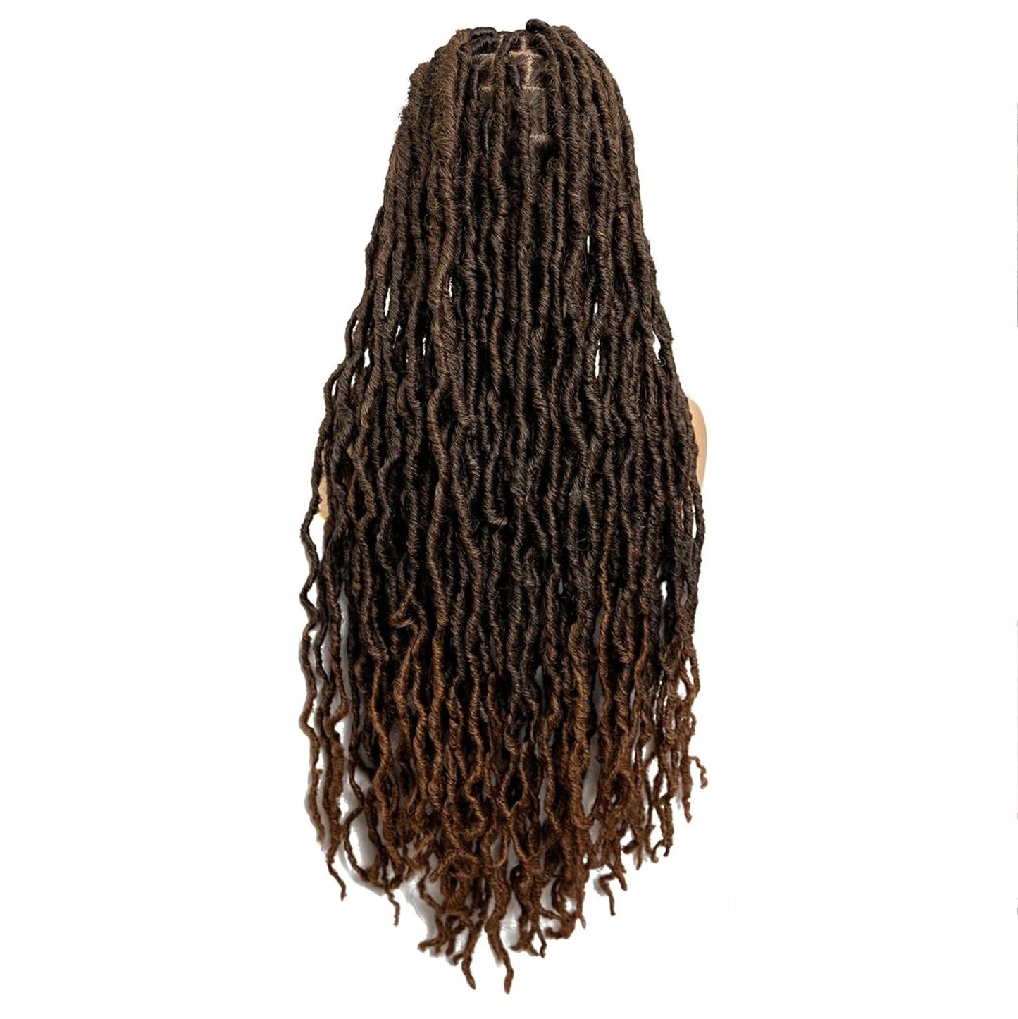 36" Knotless Box Braided Lace Front Wig | Baby Hair | Synthetic Braids for Black Women Luxegan