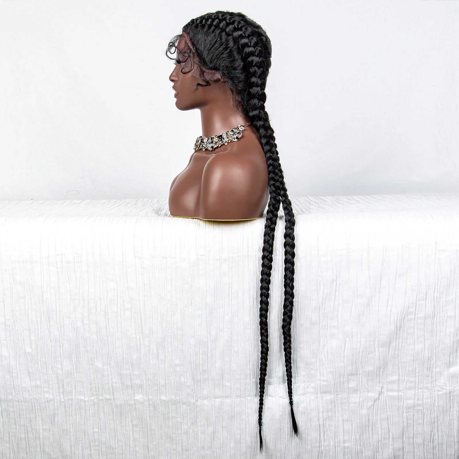 36" Twist Braided Wig | Lace Front | Natural Color | Clearance Sale Luxegan