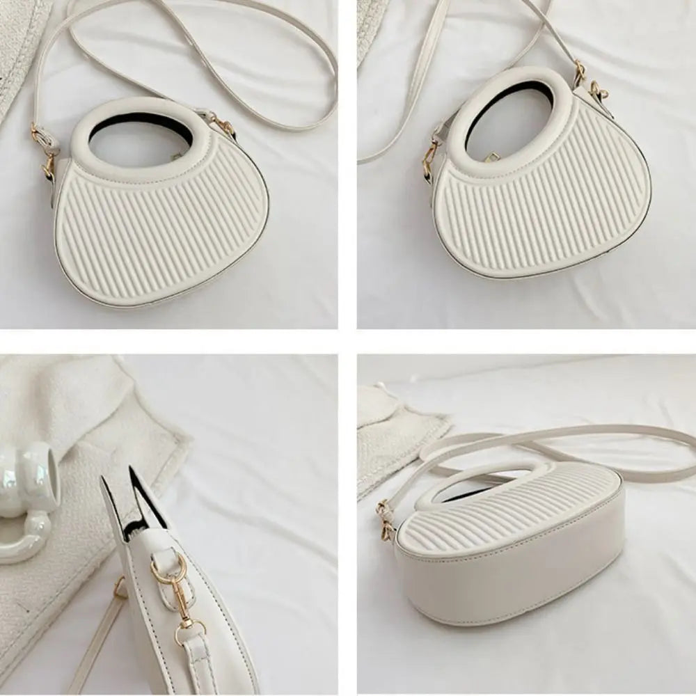 Pleated Half-Moon Underarm Bag | Fashion Shoulder & Messenger Purse Luxegan