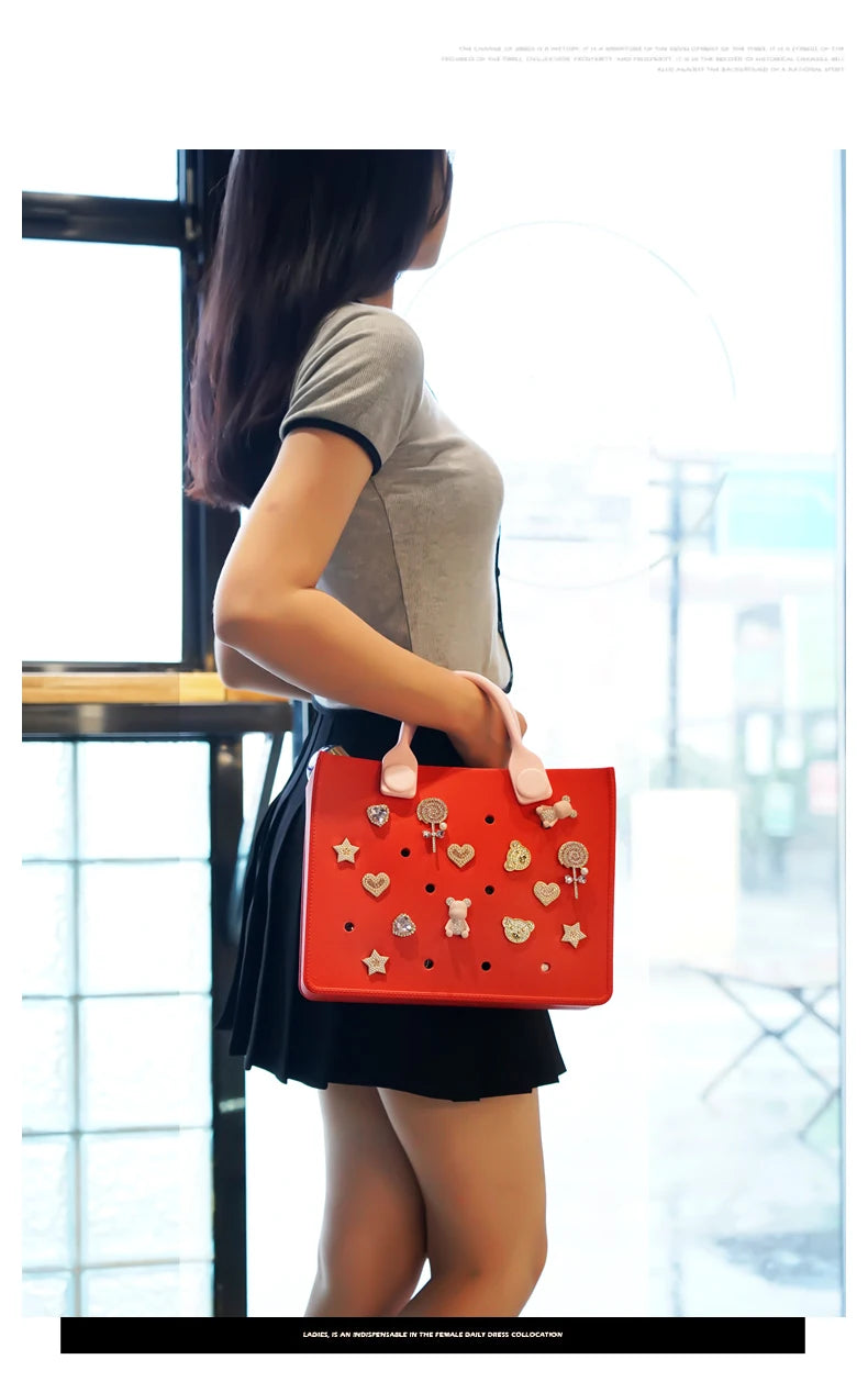 EVA Waterproof Casual Tote Bag | Large Unisex Shoulder Beach Storage Bag Luxegan