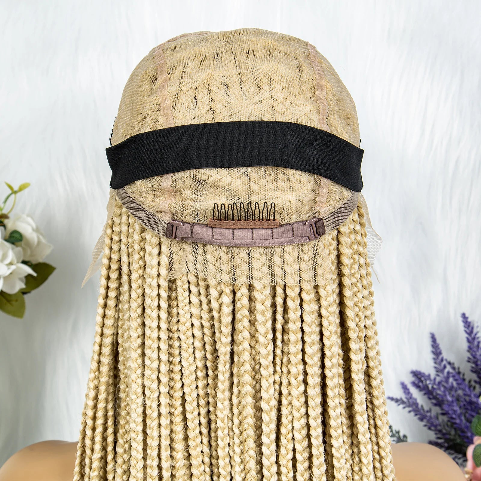 613 Blonde HD Full Lace Braided Wig | Knotless Box & Cornrows | Crochet Braids | Synthetic Luxegan