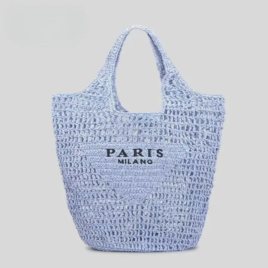 Soft Woven Summer Beach Tote | Large Capacity Hollow Out Handbag Luxegan