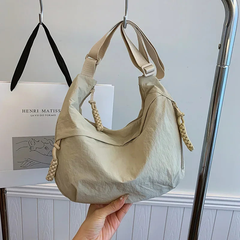 Fashionable Minimalist Korean Version Dumpling Bag | Popular New High-Quality Soft Shoulder Tote | Large Capacity Hobo Bag Luxegan