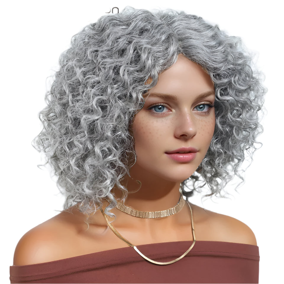 Rebecca Short Curly Bob Wig | Glueless 100% Brazilian Remy Human Hair with Middle Part Luxegan