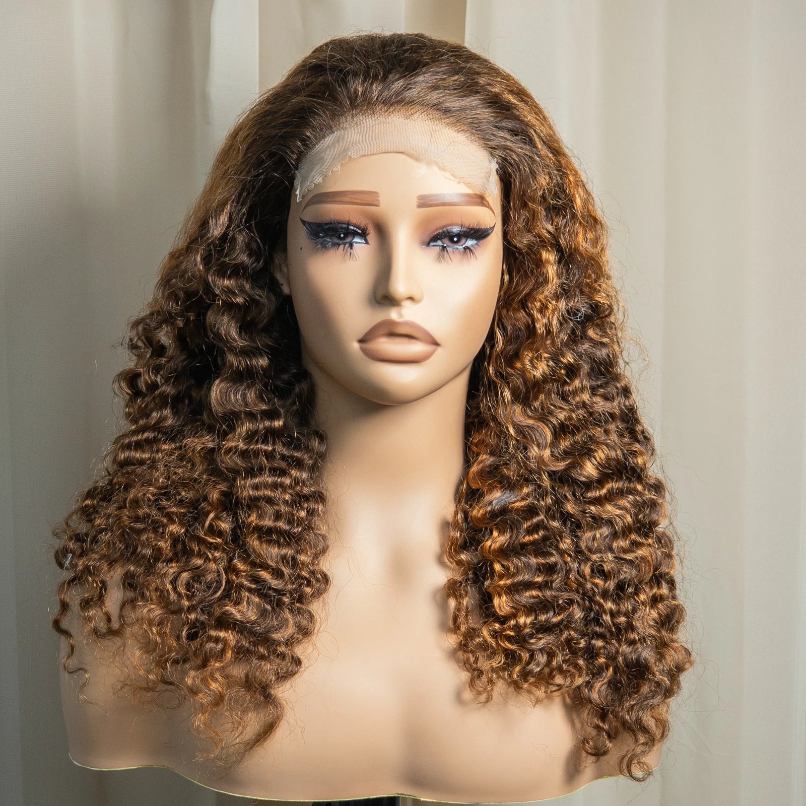 20" Deep Wave Double Drawn HD 5x5 Lace Closure Wig | Burmese Curly Remy Hair | 350% Density Luxegan